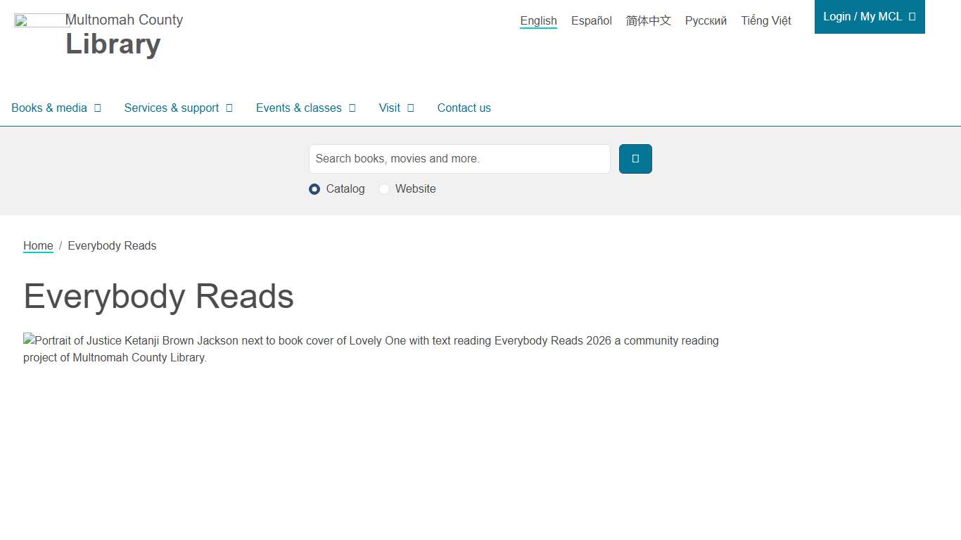 Everybody Reads | Multnomah County Library